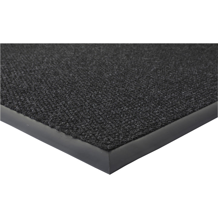 Image of Genuine Joe Wiper/Scraper Indoor Floor Mat, 3"x5", Charcoal Black