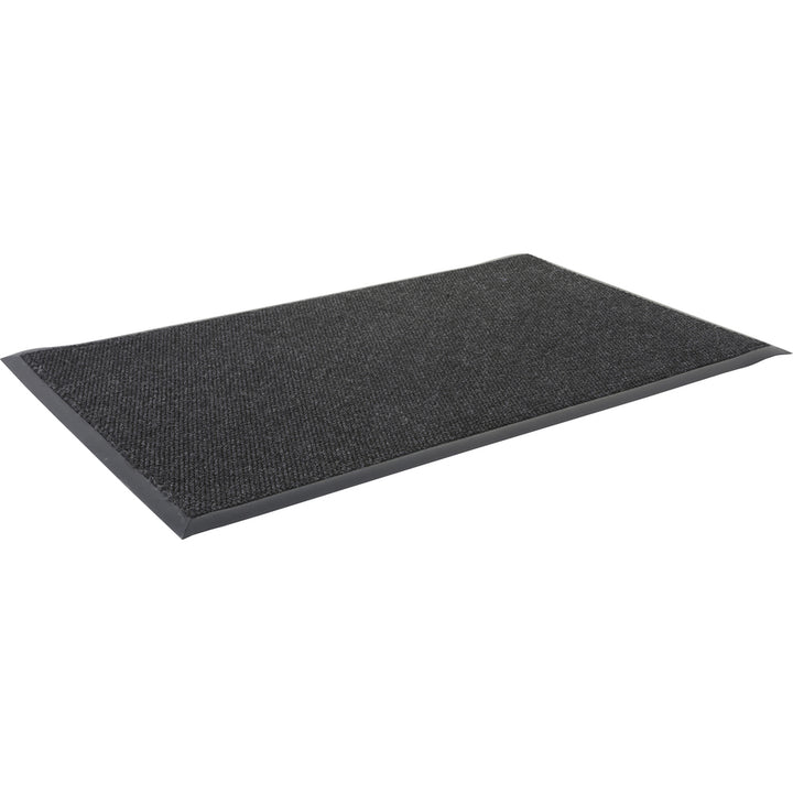 Image of Genuine Joe Wiper/Scraper Indoor Floor Mat, 3"x5", Charcoal Black