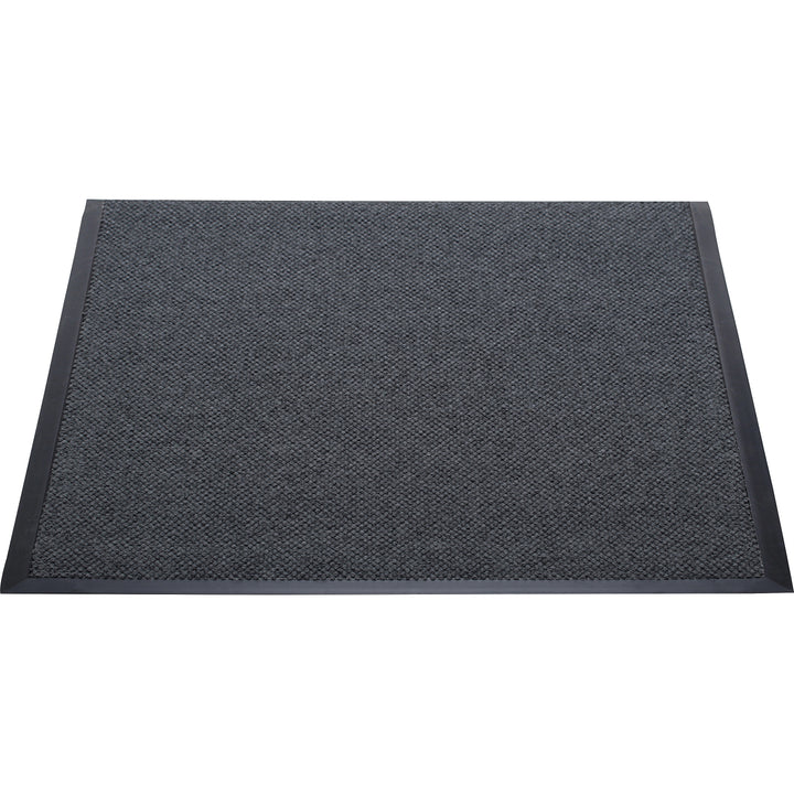 Image of Genuine Joe Wiper/Scraper Indoor Floor Mat, 4"x6", Charcoal Black