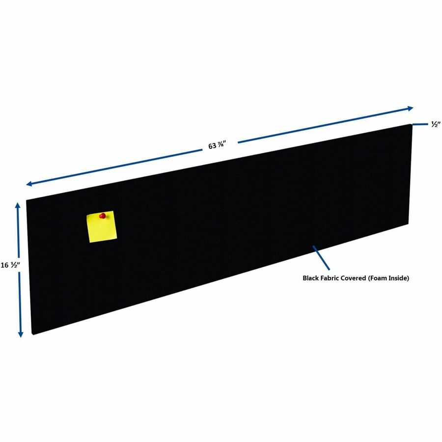 Image of Lorell Tackboard, for 66"Hutch, 64-1/2"x3/4"x16-1/2", Black