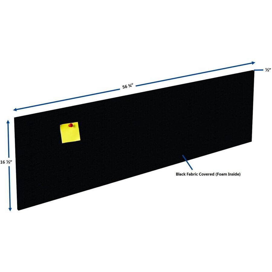Image of Lorell Tackboard, for 60"Hutch, 56-3/4"x3/4"x16-1/2", Black