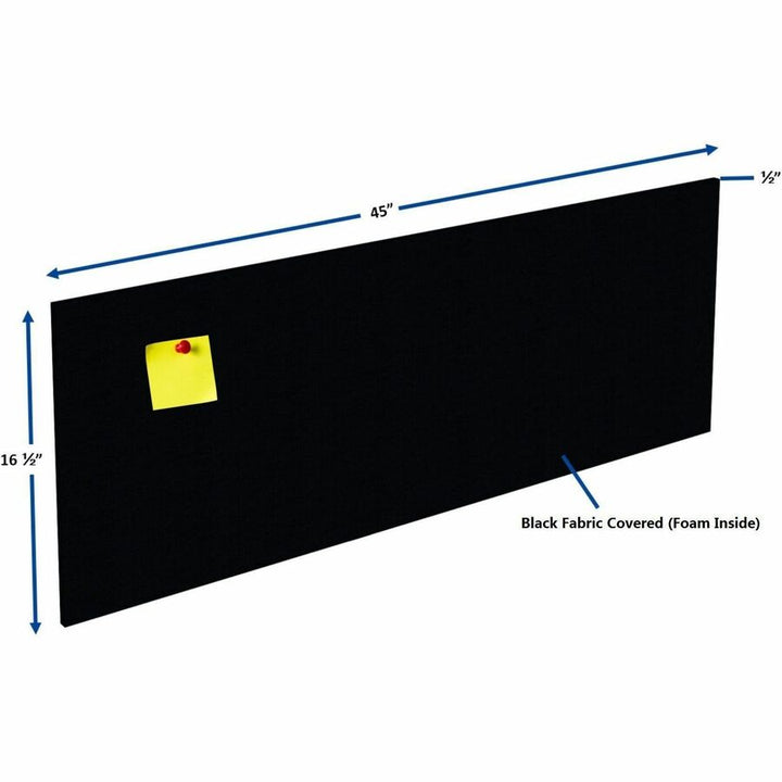 Image of Lorell Tackboard, for 45"Hutch, 45-3/4"x3/4"x16-1/2", Black