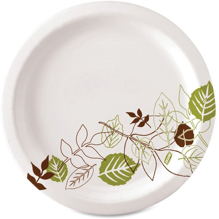 Image of Dixie® Plates,Extra Heavy Weight,10",125/PK,4PK/CT,Pathways/White