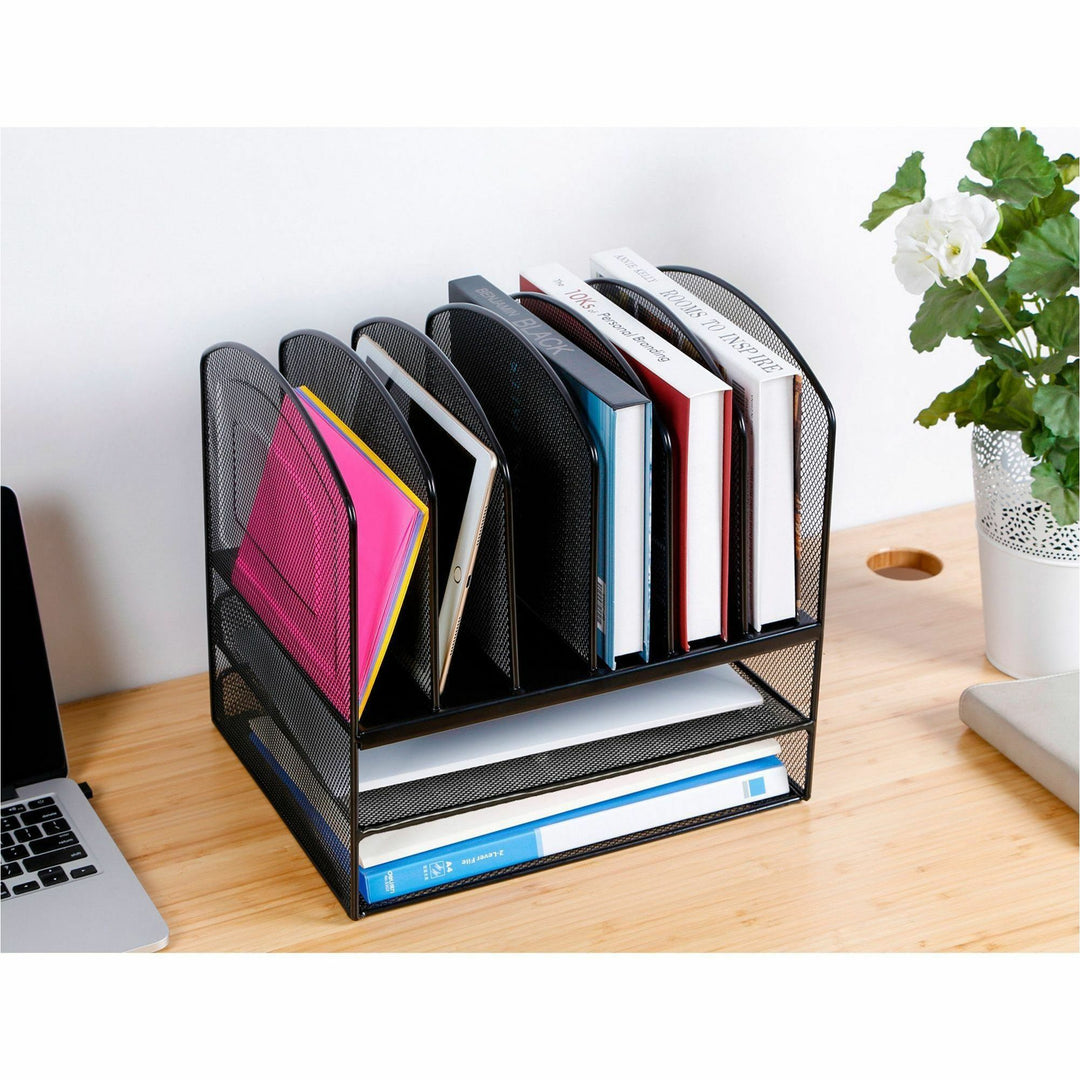Image of Lorell Organizer, Hor/Ver, 13-1/2"x11-1/4"x13-1/8", Mesh/Black