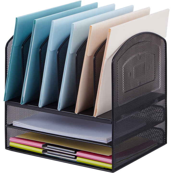 Image of Lorell Organizer, Hor/Ver, 13-1/2"x11-1/4"x13-1/8", Mesh/Black