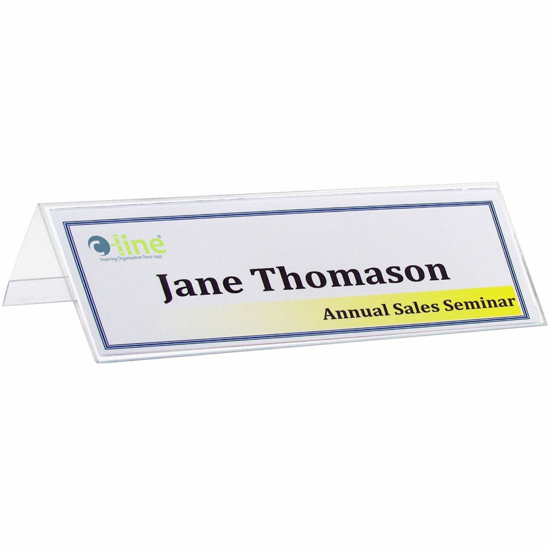 Image of C-Line® Name Tents w/Holder,Inkjet/Laser,Plastic,8-1/2"x11",25/BX,CL
