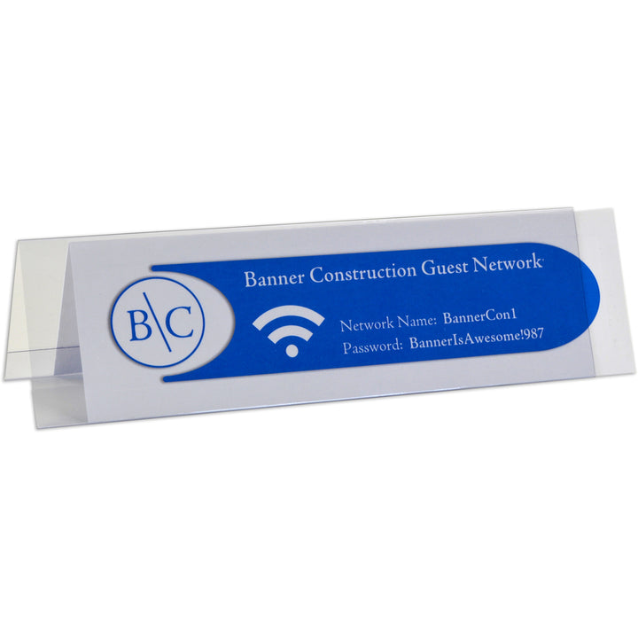 Image of C-Line® Name Tents w/Holder,Inkjet/Laser,Plastic,8-1/2"x11",25/BX,CL