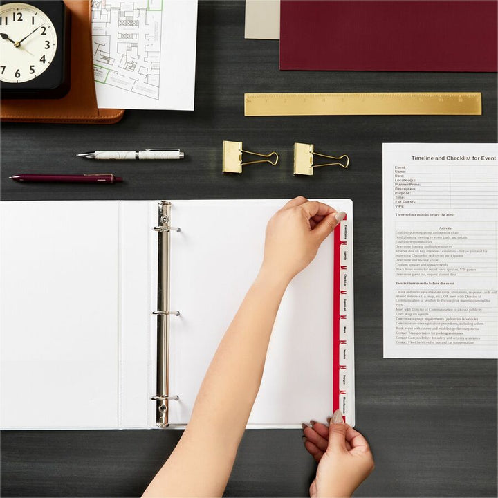 Image of Avery® Print and Apply Index Maker Clear Label Dividers, Big Tab, 8-Tab, 11 x 8.5, White, 5 Sets
