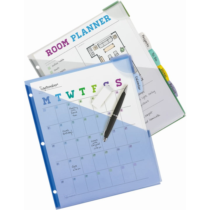 Image of Avery® 16183 Corner Lock Write & Erase Plastic Dividers with Expandable Pockets