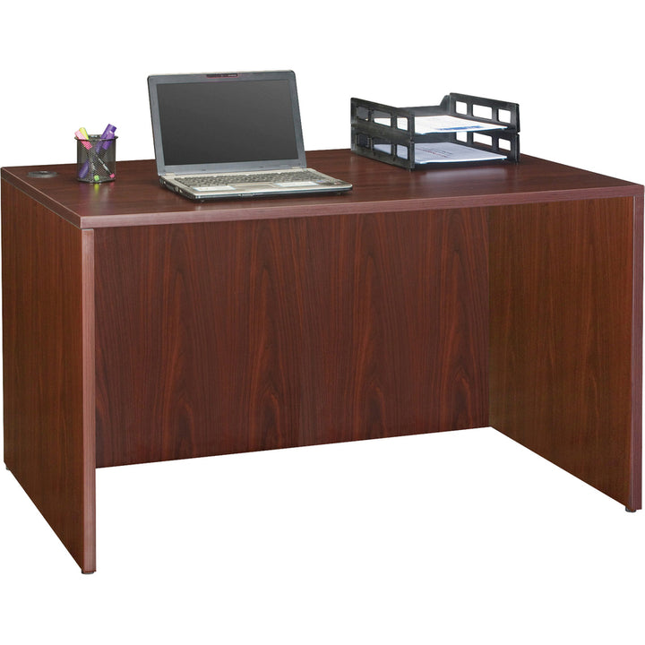 Image of Lorell Desk Shell, Rectangular, 48"x24"x29-1/2", Mahogany