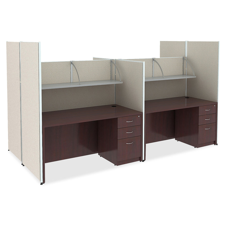 Image of Lorell Rectangular Desk Shell, 48"x30"x29-1/2", Mahogany