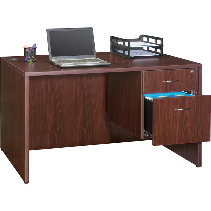 Image of Lorell Rectangular Desk Shell, 48"x30"x29-1/2", Mahogany