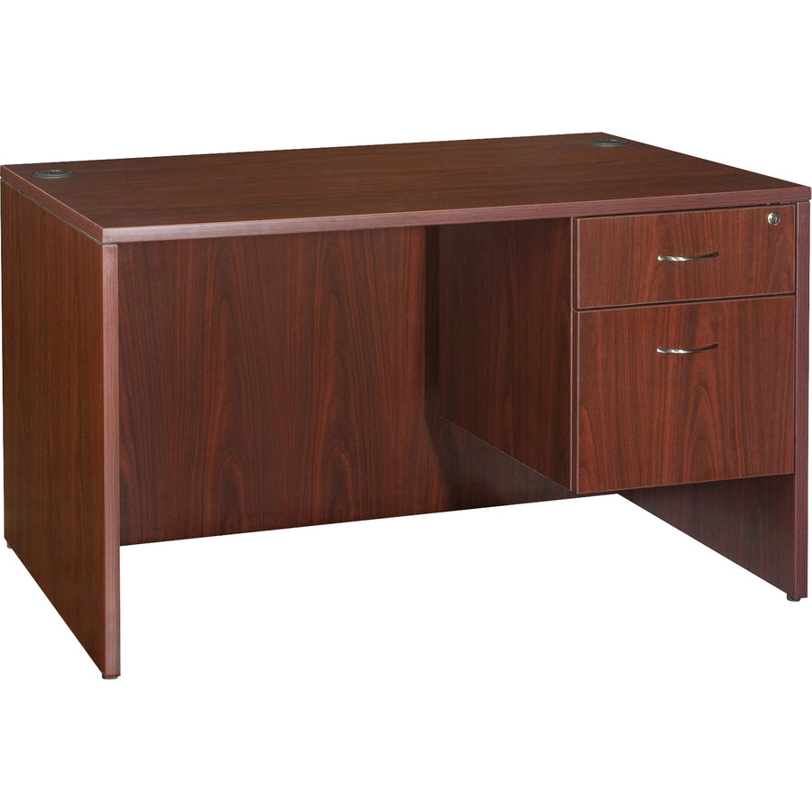Image of Lorell Rectangular Desk Shell, 48"x30"x29-1/2", Mahogany