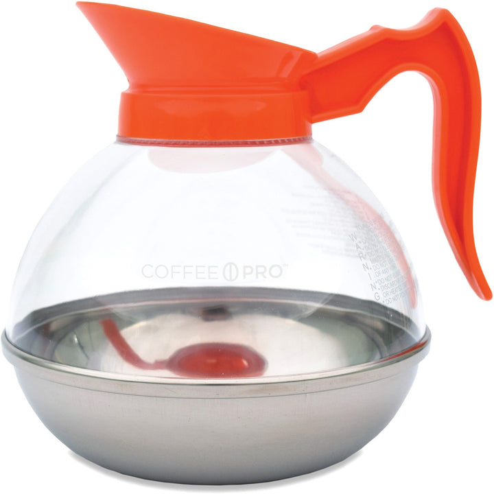 Image of Coffee Pro CPU13 Unbreakable 12-cup Decanter, Clear, Stainless Steel, Polycarbonate, Phenolic Plastic Body, 1 Each