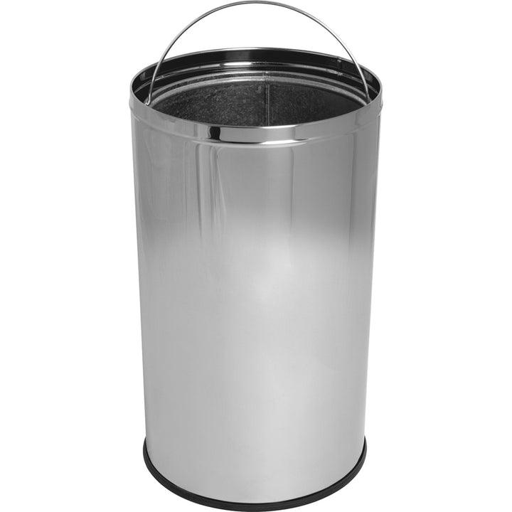 Image of Genuine Joe Waste Receptacle, 12 Gal, 14-4/5"Dia x 29-1/5", STST