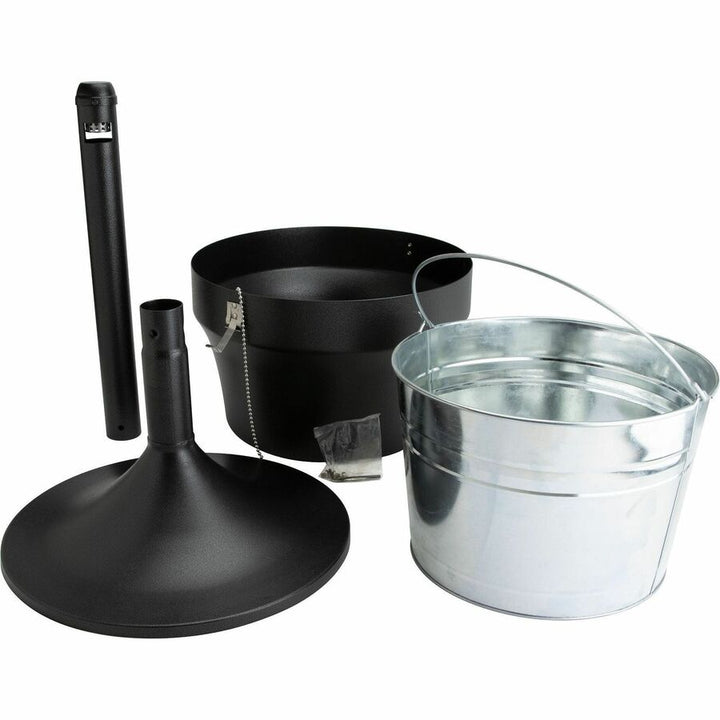 Image of Genuine Joe Smoking Receptacle, Capped Tube, 4.25 Gal., 16"x37", Black