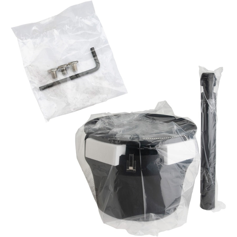 Image of Genuine Joe Smoking Receptacle, Capped Tube, 4.25 Gal., 16"x37", Black