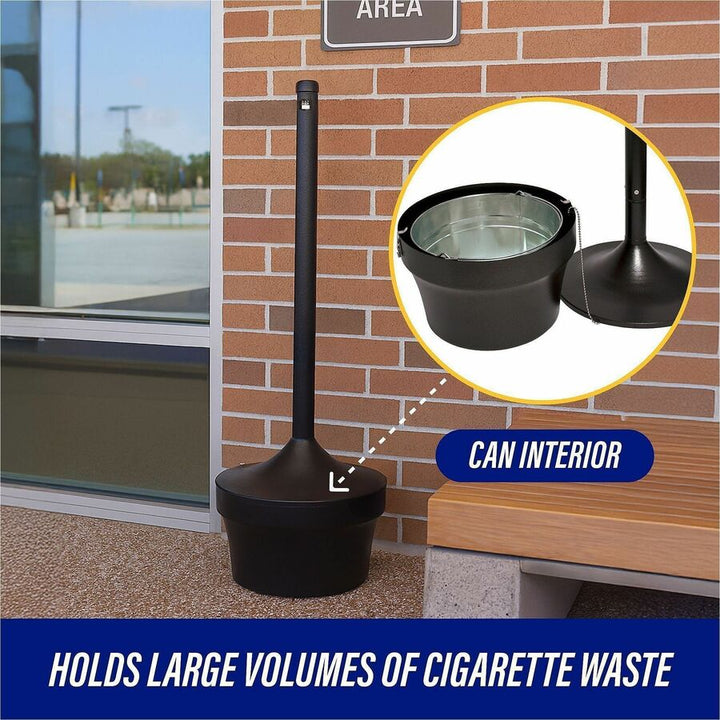 Image of Genuine Joe Smoking Receptacle, Capped Tube, 4.25 Gal., 16"x37", Bronze