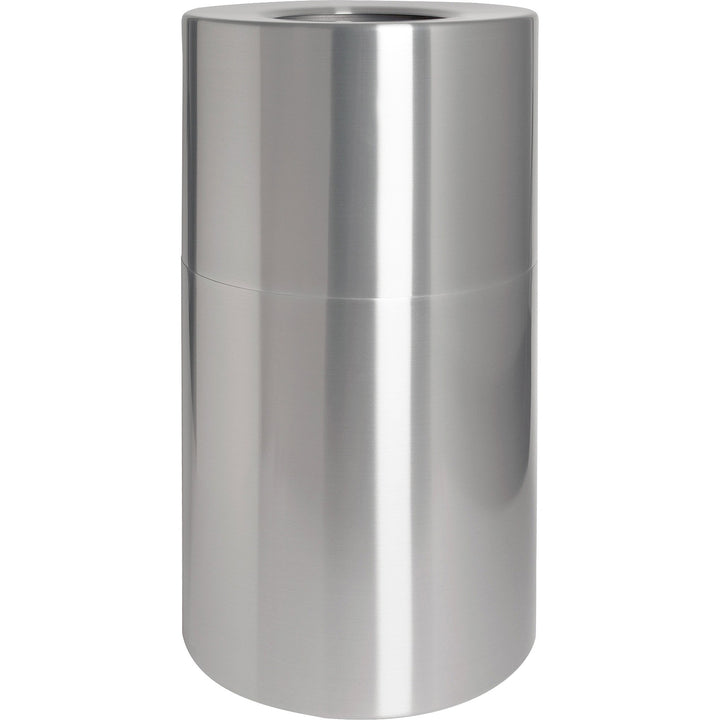 Image of Genuine Joe Waste Receptacle,Weather-resistant,35 Gal,18"x34",Aluminum