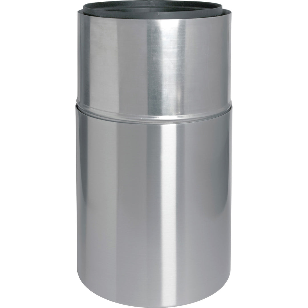 Image of Genuine Joe Waste Receptacle,Weather-resistant,35 Gal,18"x34",Aluminum