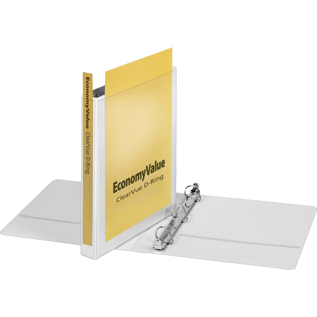 Image of Cardinal® View Binder, D-Ring, XtraLife Hinge, 1" Capacity, White