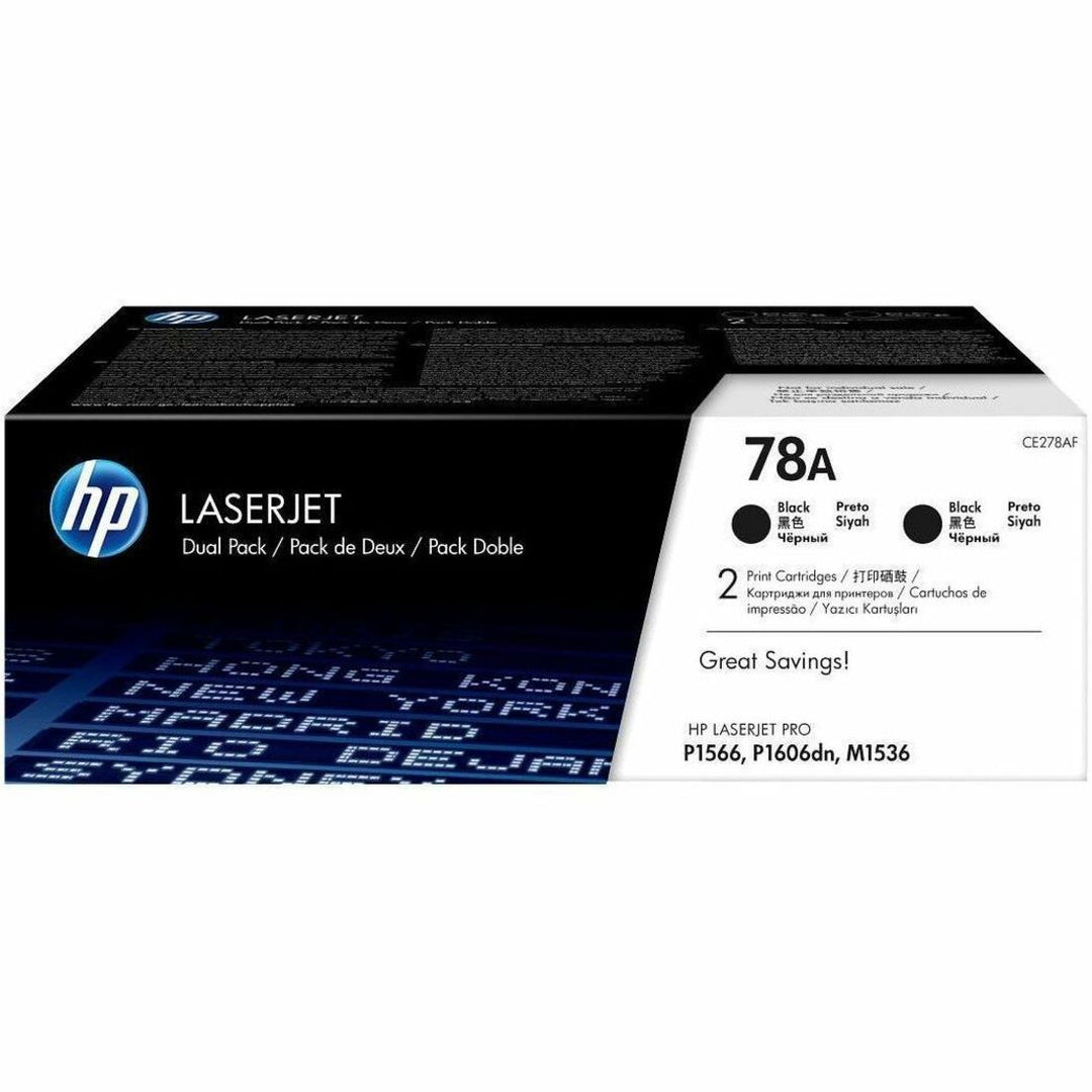 Image of HP 78A 2-pack Black Original LaserJet Toner Cartridges, 2100 Pages, 1 Carton