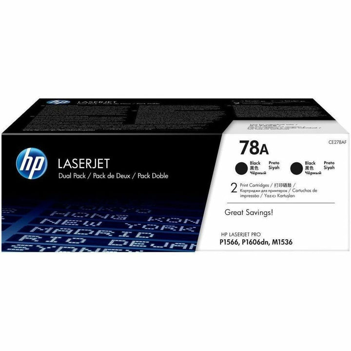 Image of HP 78A 2-pack Black Original LaserJet Toner Cartridges, 2100 Pages, 1 Carton