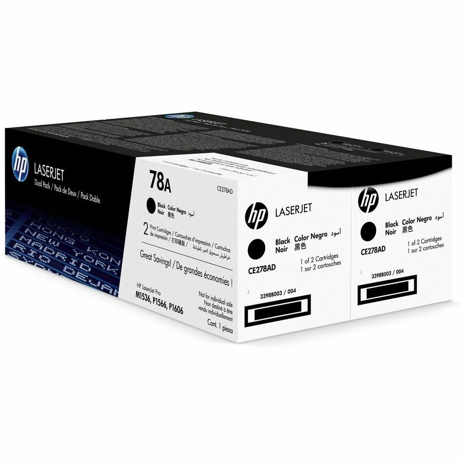 Image of HP 78A 2-pack Black Original LaserJet Toner Cartridges, 2100 Pages, 1 Carton