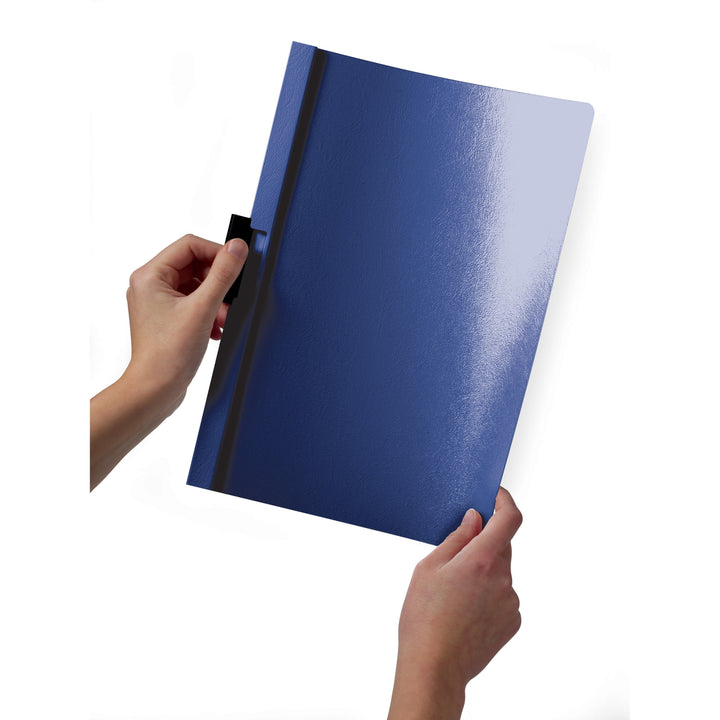 Image of Durable Office Products Report Cover w/Clip, 30 Sheet Capacity, 11"x8-1/2", Navy