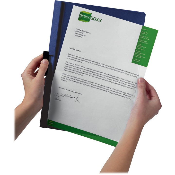 Image of DURACLIP 221407 Report Covers, 8 1/2" x 11", 60 Sheets Capacity, 1 Fastener, Vinyl, Dark Blue, 25 / Box