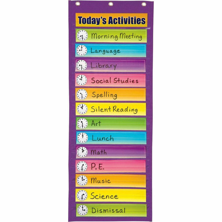 Image of Pacon® Pocket Chart, Dry Erase Activity, 13"x34", Purple