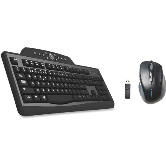 Image of Kensington® Pro Fit Wireless Media Desktop Set, 2.4 Ghz Frequency/30 Ft Wireless Range, Black