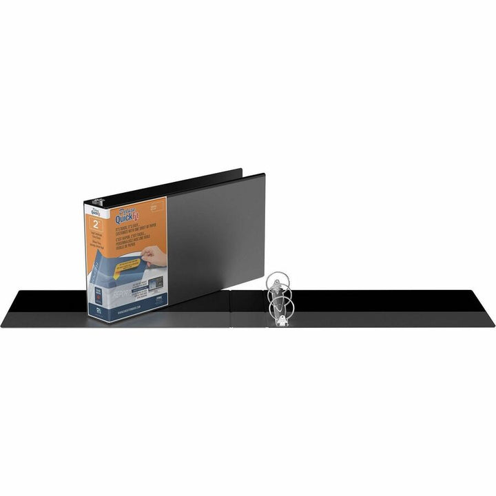 Image of Stride Legal-Size Binders, Round Ring, 2" Cap, 8-1/2"x14", Black