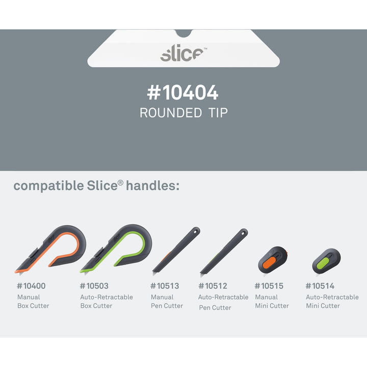 Image of slice® Ceramic Blades,Rounded Tip,Dual,1/20"x1-3/10"x1/4",4/PK,WE