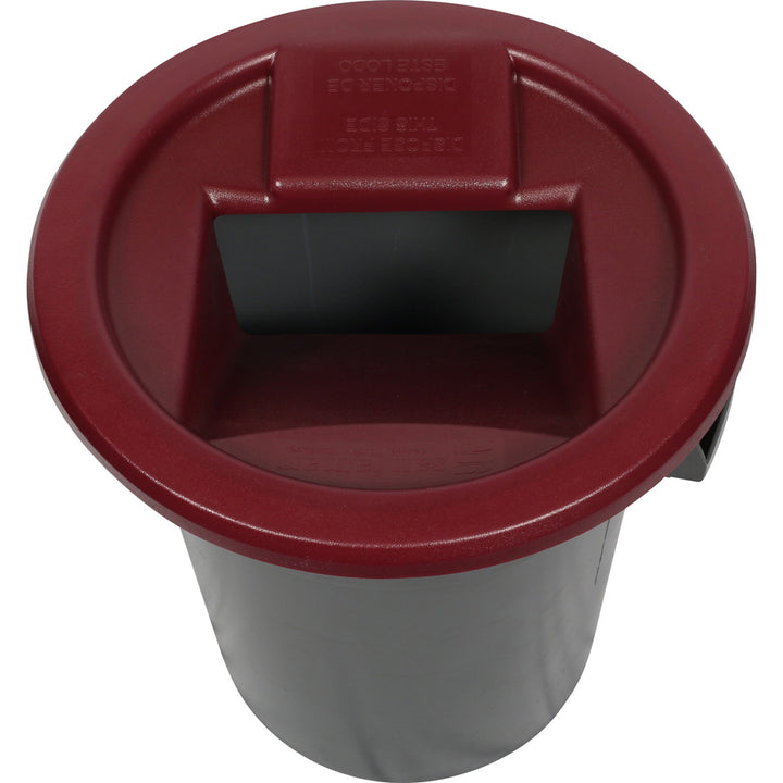 Image of San Jamar KatchAll KA3200 Flatware Retriever, Round, Plastic, Burgundy, 1 Each