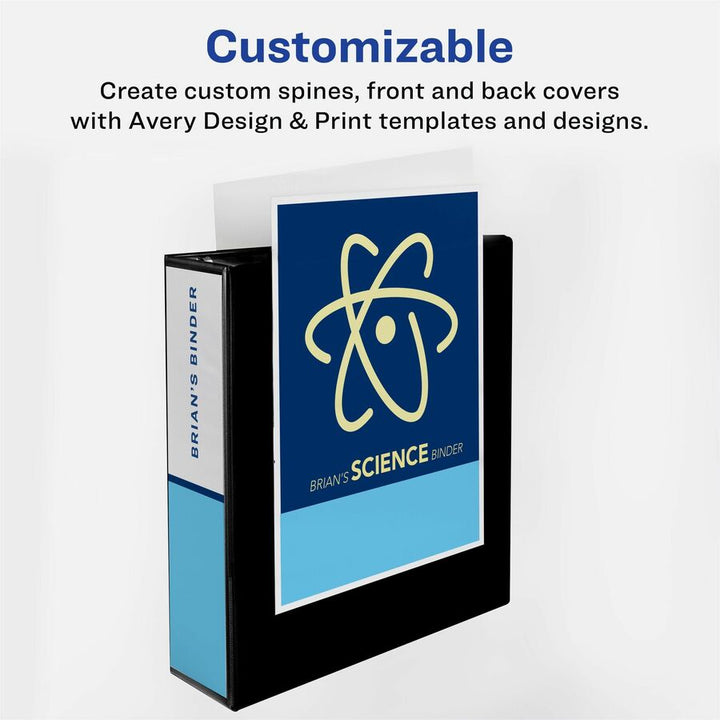 Image of Avery® Heavy-Duty View Binder With Durahinge And Locking One Touch Ezd Rings, 3 Rings, 4" Capacity, 11 X 8.5, Red