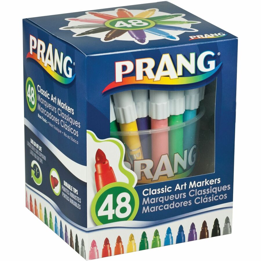 Image of Dixon® Art Markers, Nontoxic, Bullet Pt, 48/ST, Assorted