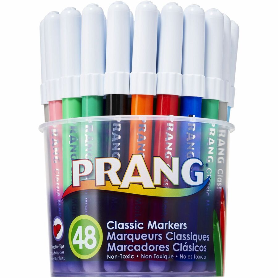 Image of Dixon® Art Markers, Nontoxic, Bullet Pt, 48/ST, Assorted