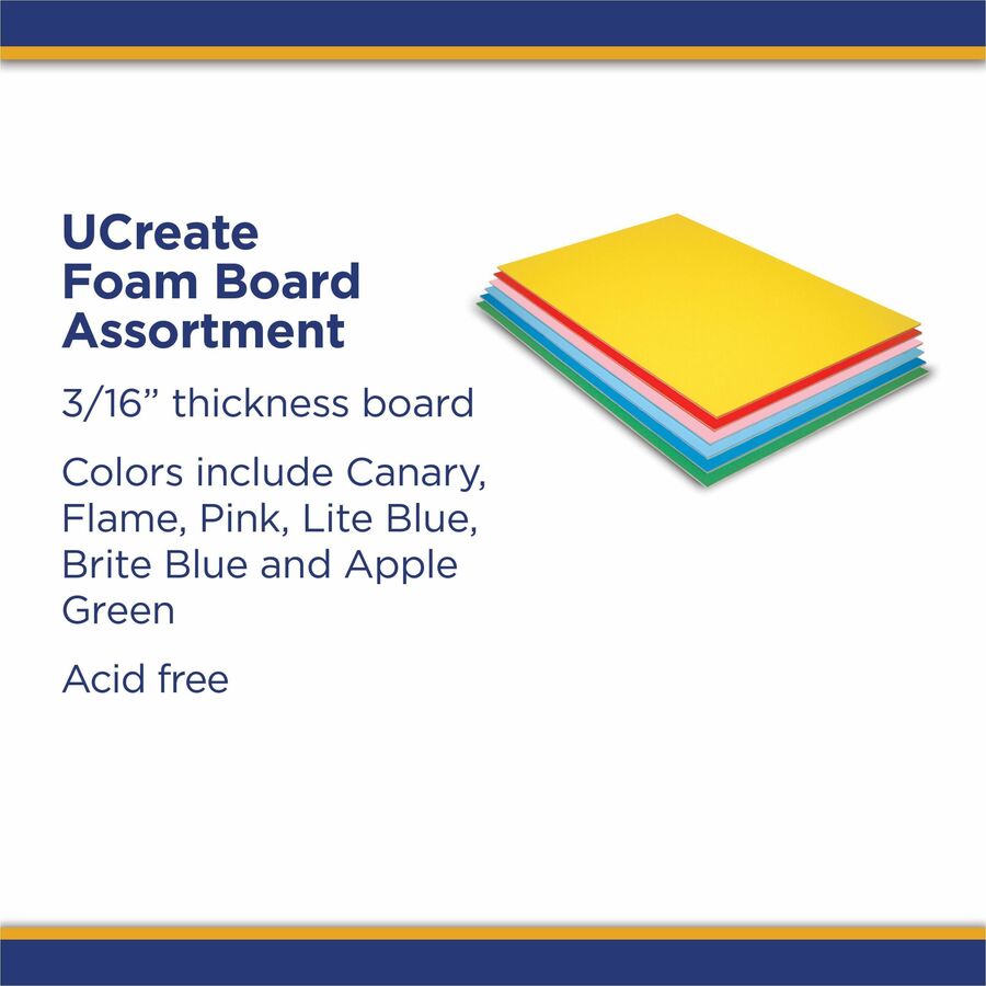 Image of Pacon® Foam Board, 20"x30", 3/16" Thick, 12/CT, Assorted