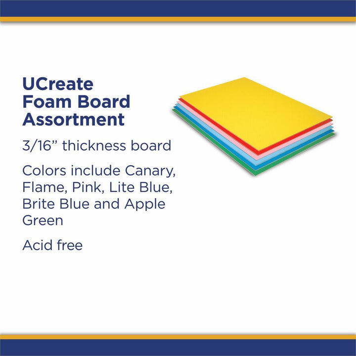 Image of Pacon® Foam Board, 20"x30", 3/16" Thick, 12/CT, Assorted