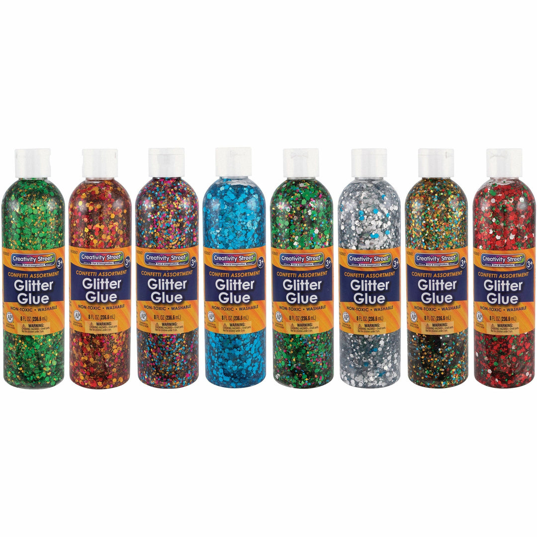 Image of Pacon® Glitter Chip Glue, 8oz, 8/BX, Assorted