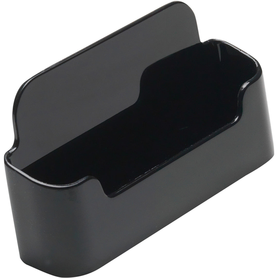 Image of deflecto® Business Card Holder, Recycled, Capacity 50 cards, Black