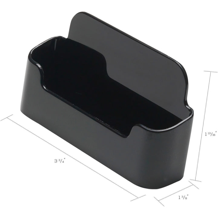 Image of deflecto® Business Card Holder, Recycled, Capacity 50 cards, Black