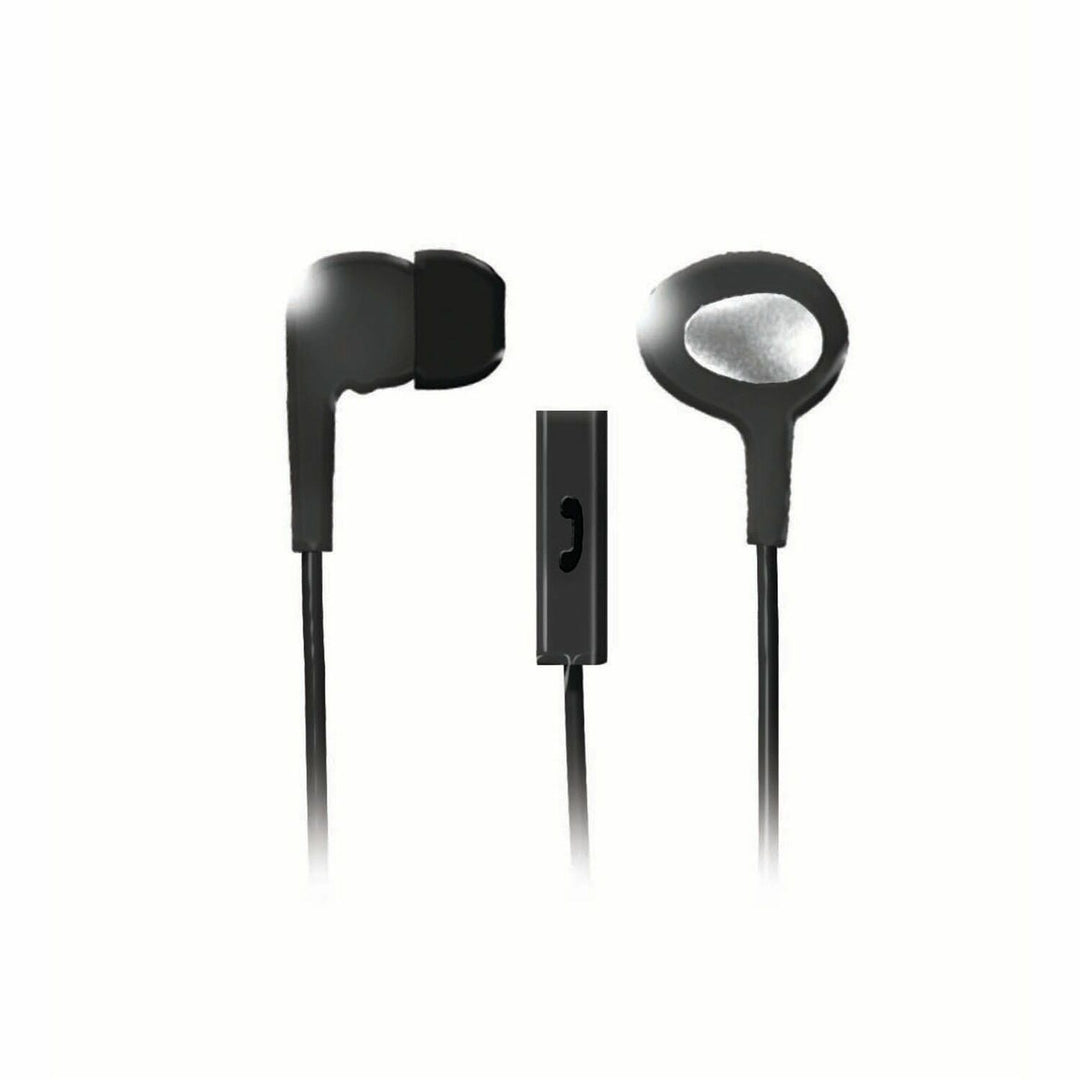 Image of Maxell® In-Ear Buds with Built-in Microphone, 4 ft Cord, Black