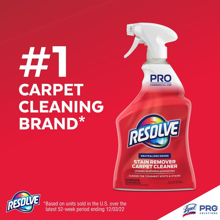 Image of Professional RESOLVE® 97402 Spot & Stain Carpet Cleaner, 32 fl oz (1 quart), Clear Bottle, 1 Each