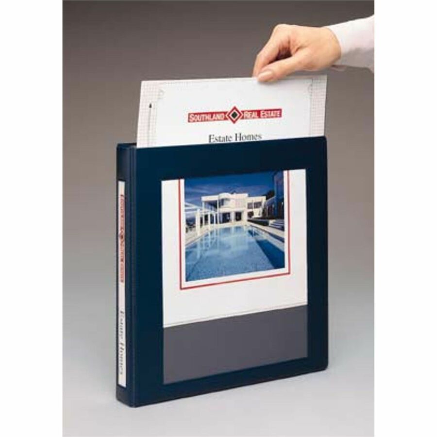 Image of Avery® Framed View Heavy-Duty Binders, 3 Rings, 2" Capacity, 11 X 8.5, Navy Blue