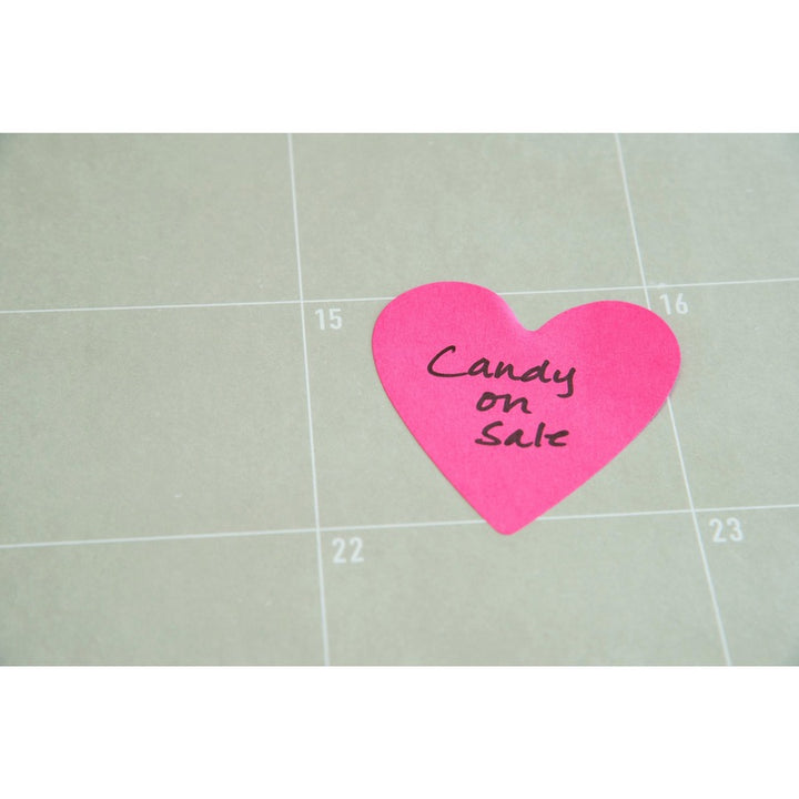Image of Post-it® Notes Die-Cut Heart Shaped Notepads, 3" x 3", Pink/Purple, 75 Sheets/Pad, 2 Pads/Pack