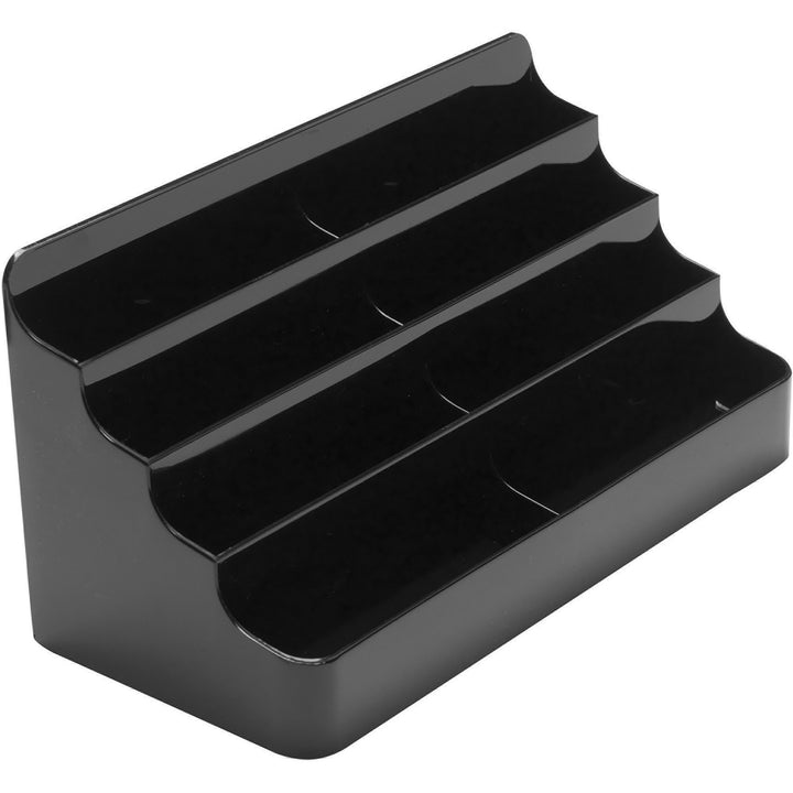 Image of deflecto® 8-Tier Recycled Business Card Holder, Holds 400 Cards, 7.88 X 3.88 X 3.38, Plastic, Black