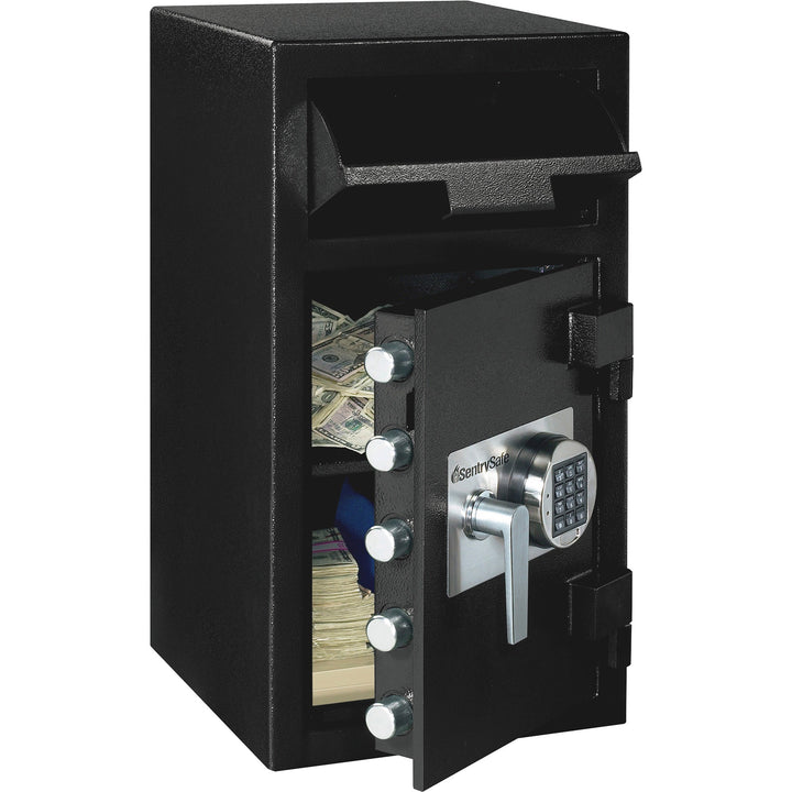 Image of Sentry® Safe Depository Safe, 5 Live-Locking Bolts,14"x15-3/5"x27", BK