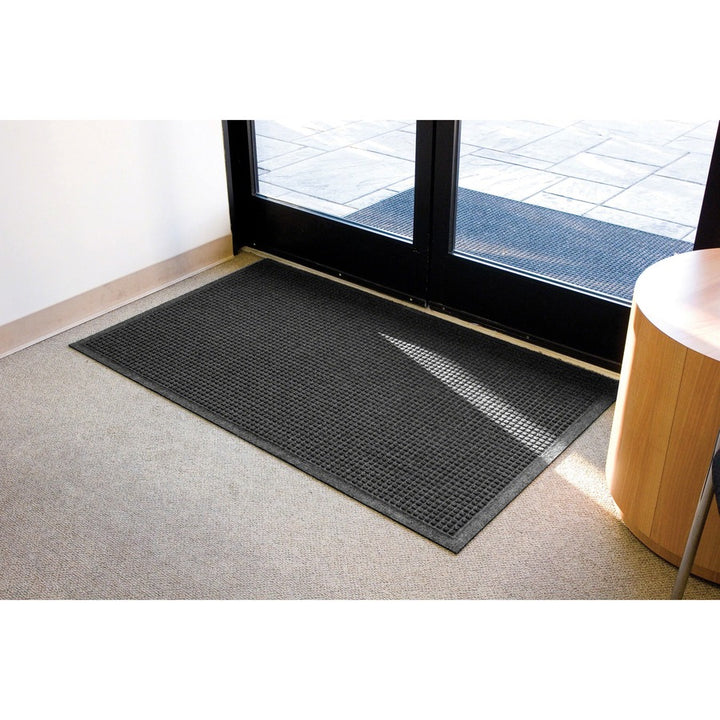 Image of Millennium Mat Company Wiper Mat, Indoor/Outdoor, Rubber, 24"x36", Charcoal